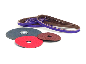 Industrial abrasive roll products and sanding discs manufactured in Houston, Texas